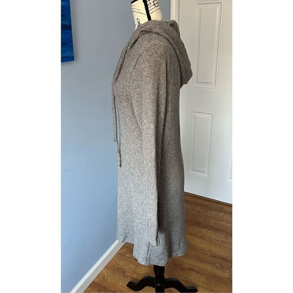 NWOT - Kaileigh Women’s LP Hooded Drawstring Sweater Dress Gray Boho - Picture 4 of 8